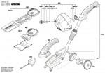 Bosch 3 600 H33 100 Isio Cordless Grass Shear 3.6 V / Eu Spare Parts